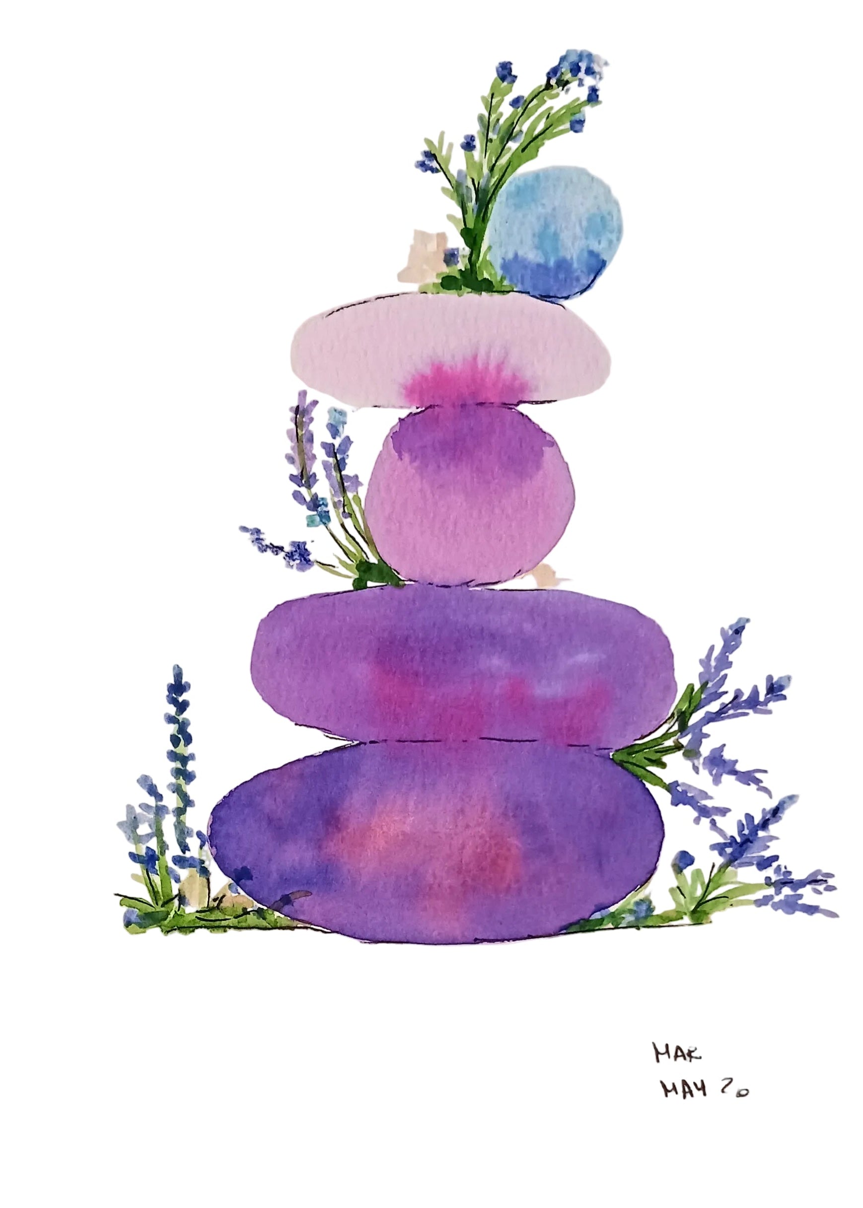 Equilibrio en malva