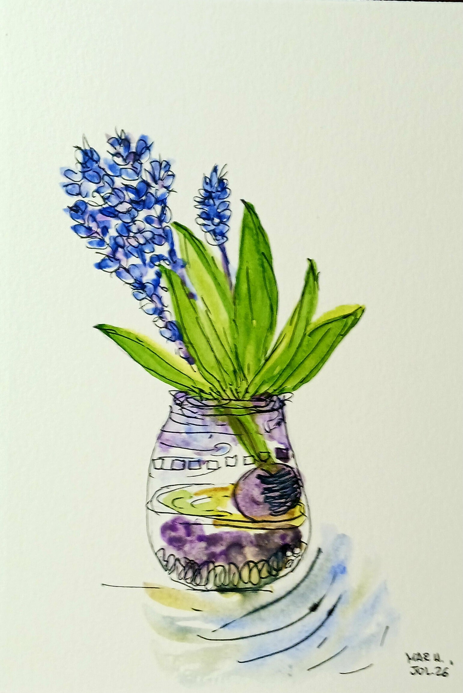 Flor en azul
