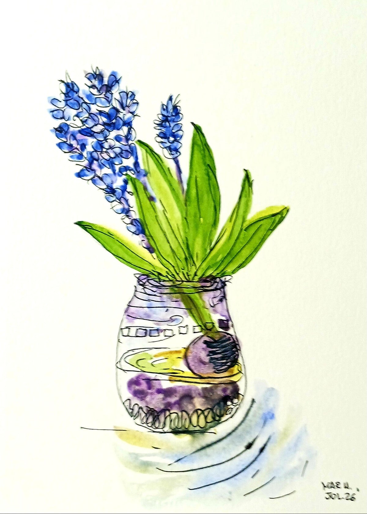 Flor en azul