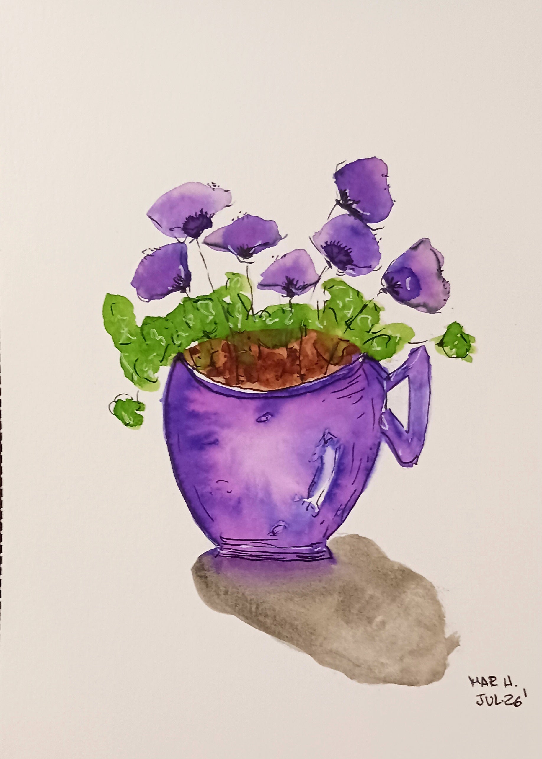 Flores en malva