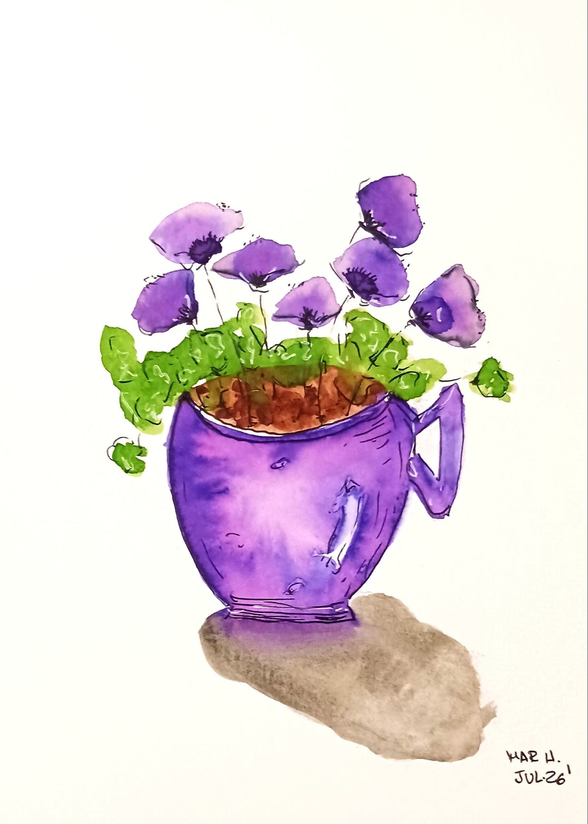 Flores en malva
