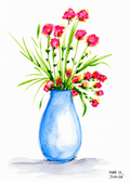 Jarrón con flores