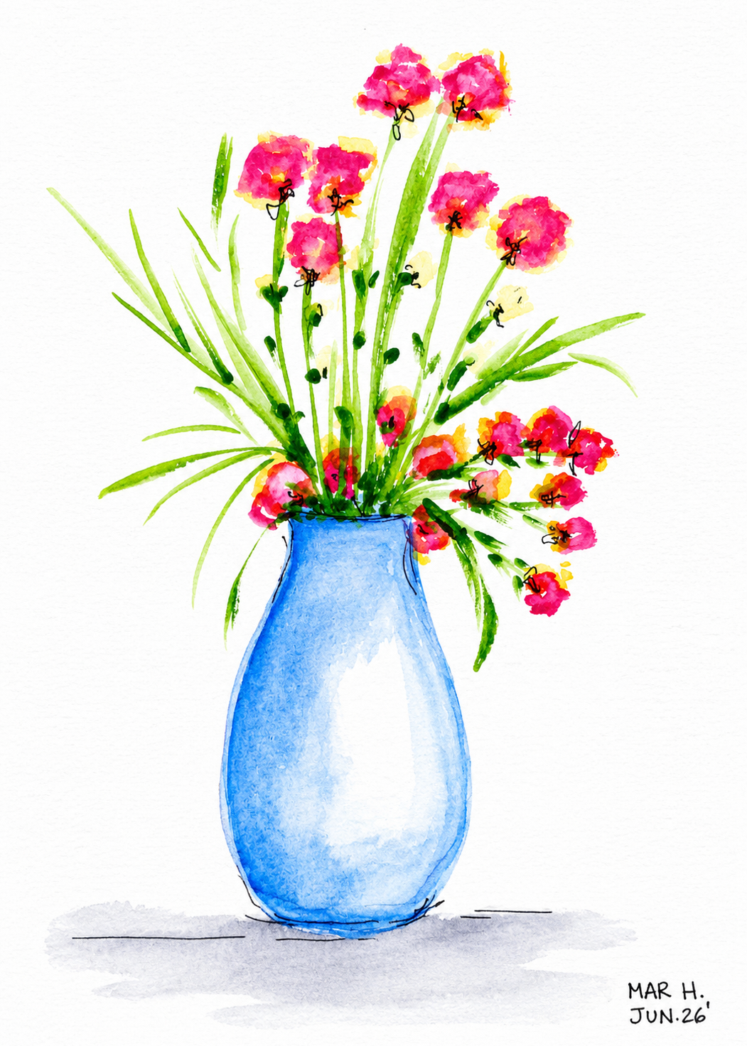 Jarrón con flores